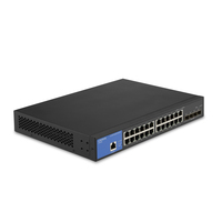 Linksys LGS328C-EU hálózati kapcsoló Vezérelt L3 Gigabit Ethernet (10/100/1000) Fekete, Kék