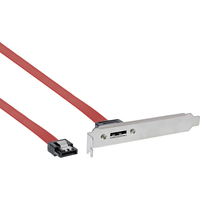 InLine 27902 SATA-kabel 0,5 m eSATA Rood