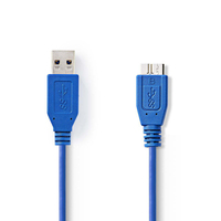 Nedis CCGP61500BU10 USB kábel USB 3.2 Gen 1 (3.1 Gen 1) 1 M USB A Micro-USB B Kék
