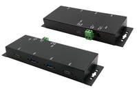 EXSYS EX-1234HMVS hub & concentrateur USB 3.2 Gen 1 (3.1 Gen 1) Type-C 5000 Mbit/s Noir