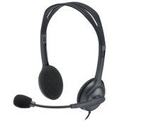 Logitech H111 Headset Bedraad Hoofdband Kantoor/callcenter Zwart