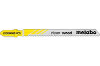 Metabo 5 lames de scie sauteuse « clean wood » 74/ 2,5 mm (623634000)