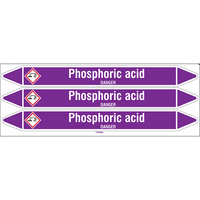 Brady PHOSPHORIC ACID 355X37CARD-T1-P21 etichetta autoadesiva Rettangolo Permanente Viola, Bianco