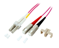 EFB Elektronik O0323.35 Glasvezel kabel 35 m LC SC I-V(ZN) H OM4 Roze