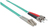 Intellinet Fiber Optic Patch Cable, OM3, ST/LC, 3m, Aqua, Duplex, Multimode, 50/125 µm, LSZH, Fibre, Lifetime Warranty, Polybag