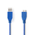 Nedis CCGP61500BU50 USB Kabel 5 m USB 3.2 Gen 1 (3.1 Gen 1) USB A Micro-USB B Blau