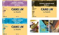 CANSON Papier dessin Mi-Teintes, A3, couleurs pastel (5017518)