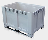 Großvolumenbehälter Transportbox Lagerbox CTH2-F mit 4 Füsse, 1200x800x800mm, Farbe Grau