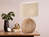LED Tischlampe mit Keramikfuß Holzfarben & Lampenschirm Leinen Beige, 53cm groß