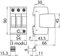 DEHN DG MU 3PY 480 3W+G OVERSP BEV NET DEHNGUARD 480