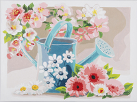 Paint-by-Numbers Kit: Watering Can with Flowers