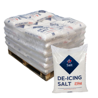 25 kg White De-icing Rock Salt x40 Bags - 1000 kg - Express Delivery
