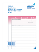SIMPLEX Bestellschein Vertreter DFI A5 15239 rosa/gelb/weiss 50x3 Blatt
