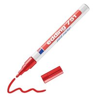 Edding 751 Paint Marker Bullet Tip 1-2mm Line Red (Pack 10)