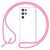 NALIA Cover Chiaro con Cordino compatibile con Samsung Galaxy S23 Ultra Custodia, Trasparente Case Anti-Giallo Resistente Bordi Rinforzati, Traslucido Hardcase & Girocollo Pink