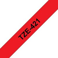 Tape Black on Red 9mm TZE421, 8 m, 9 mm Címke szalagok