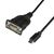 USB C TO RS232 CABLE USB-C to Serial Adapter with COM Retention, USB C, DB-9, Male/Male, 0.4 m, Black