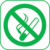 Piktogramm - Rauchen verboten, Grün, 30 x 30 cm, PVC-Folie, Selbstklebend