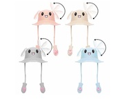 chapeau "oreilles qui bougent" lapin mix