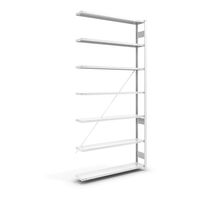 Wide span boltless shelf unit