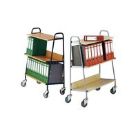 Folder trolley with 2 shelves