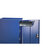 Pupitre rodante alto, compuesto de armario para herramientas, pupitre y bastidor rodante, puerta en azul genciana.