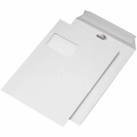 Versandtaschen Securitex C4 mit Fenster 130g/qm haftklebend weiß VE=100 Stück