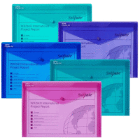 Dokumententasche Twin Pocket A4 mit Doppel-Tasche electra farbig sortiert