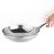 Vogue Mild Steel Wok Pan with Wooden Handle and Flat Base Easy to Clean - 10in