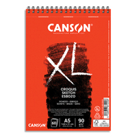CANSON Album de 60 feuilles de papier dessin CROQUIS XL spirale 90g A5