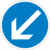Sicherheitskennzeichnung - Richtungspfeil, Blau, 10 cm, Kunststoff, B-7527