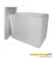 Styroporbox 60,00 Liter, WS: 40mm, 4 St./VE, 600x400x445mm(AM), 520x320x360mm(IM)