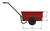 fetra® Handwagen mit roter Kunststoffmulde 90 Ltr., verzinkte Ausführung für den Außenbereich