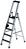 Alu-Stehleiter 250 kg 5 Stufen clip-step R13 Gesamthöhe 1,81 m Arbeitshöhe bis 3