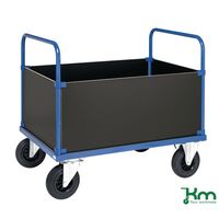 Kongamek galvanised steel deck box trucks, braked