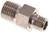 DNT1418MSV Doppelnippel trennbar R 1/4"-R 1/8", Messing vernickelt