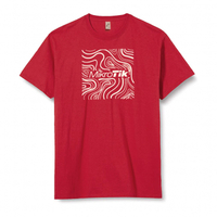 T-shirt Square/Swirl Design - Red (Size L)