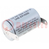 Pile: lithium; 3,6V; 1/2AA; 1200mAh; non-rechargeable; Ø14,5x25mm