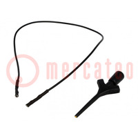 Clip-on probe; pincers type; 2A; 60VDC; black; Grip capac: max.2mm