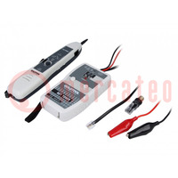 Tester: LAN wiring / conductor detector; LEDs; Rec.sensit: 30dB