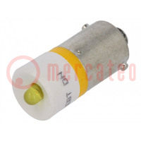 LED lamp; yellow; BA9S; 230VAC