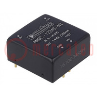 Converter: DC/DC; 6W; Uin: 9÷18V; Uout: 24VDC; Iout: 250mA; 1"x1"