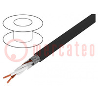 Wire; UNITRONIC® Li2YCYv (TP); 1x2x0.5mm2; PVC; black; 50V