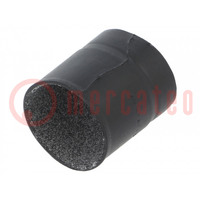 Heat shrink boot; straight,glued; 17mm; L: 39mm; black; -75÷175°C