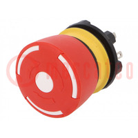 Switch: emergency stop; 22mm; Stabl.pos: 2; NC x2; red; none; IP65