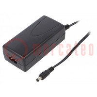 Power supply: switched-mode; 12VDC; 5A; Out: 5,5/2,5; 60W; 0÷40°C