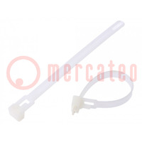 Cable tie; multi use; L: 125mm; W: 7.2mm; polyamide; 222N; natural