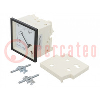 Voltmeter; on panel; VDC: -250÷250V; Class: 1.5; Umax: 600V; 72x72mm