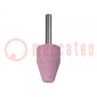 Grindingstone; 10÷20mm; Mounting: rod 6mm; Kind of file: conical