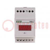 Ampèremeter; digitaal,montage; 0÷20A; True RMS; op DIN-rail; LED